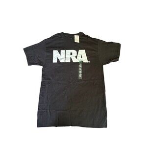 Official NRA Licensed Logo T-Shirt Size Medium Unisex Black Short Sleeve NWT